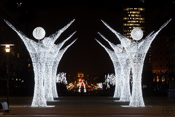 Décoration de Noël sur l'Esplanade de La Défense