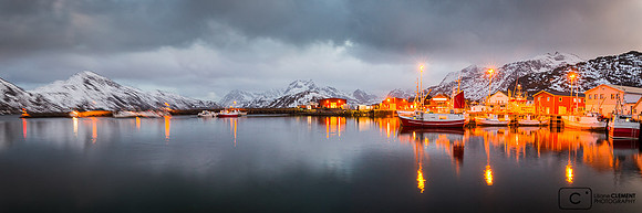 Petit port de Flagstadt en panoramique
