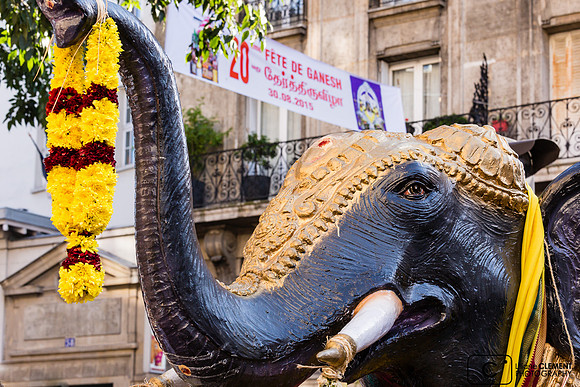Ganesh attend que la procession démarre