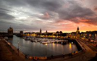 Coucher de soleil sur  le port de La Rochelle