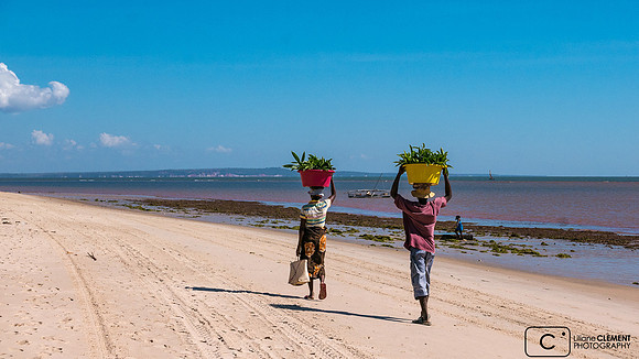 Vendeuses de crevettes sur "Petite Plage" à Mahajunga