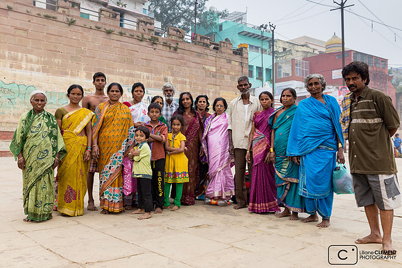 On y vient en famille , ici du Sud de l'Inde