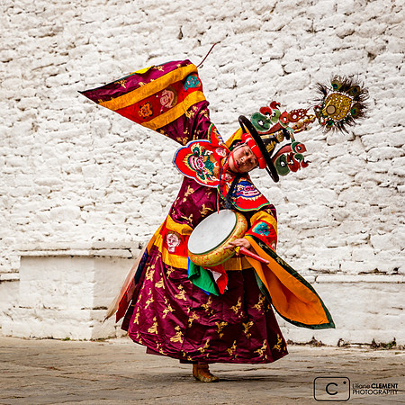 Trongsa, danse des "Têtes Noires"