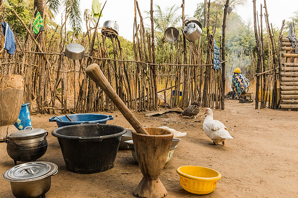 Une cuisine typique en plein air
