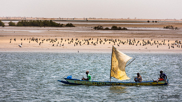 Passage d'une pirogue devant le ponton