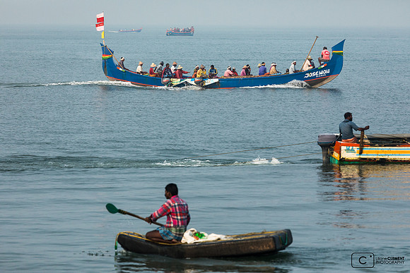 Pêche artisanale sur radeau et barque  à Marari Beach