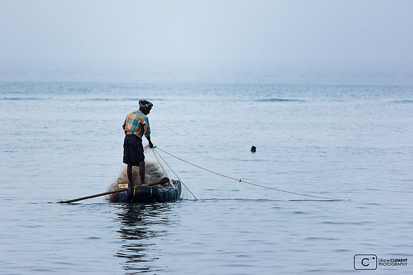 Pêche artisanale sur radeau à Marari Beach