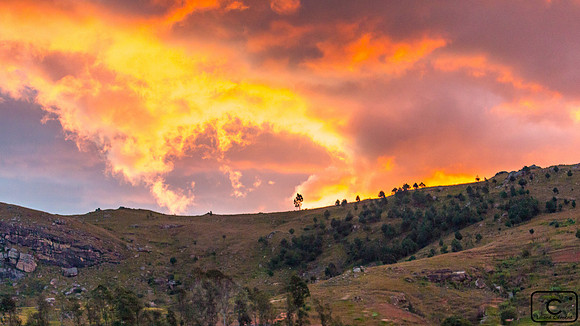 Coucher de soleil dans le Sud