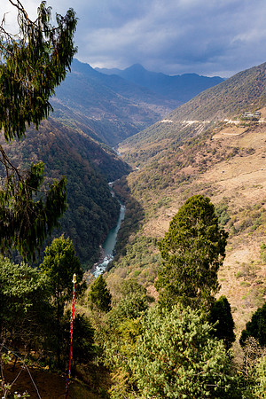 Vallée de Trongsa, depuis le Dzong